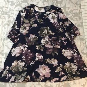 Mia & Tess Navy Floral Swing Dress